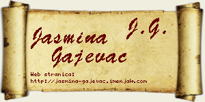 Jasmina Gajevac vizit kartica